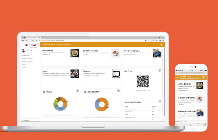 CC LIVE Manager Beispielbild für den den CC LIVE Manager der Cloudsoftware für Kassensysteme
