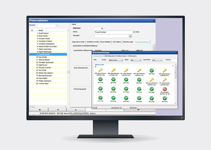 Beispielbild für Steuerungssoftware eines Schließfachsystems