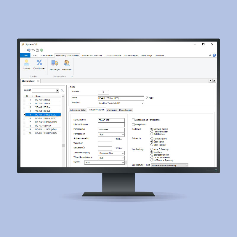 fuhrparksysteme_software_intrakey Beispielbild für Fuhrparkmanagementsoftware von IntraKey