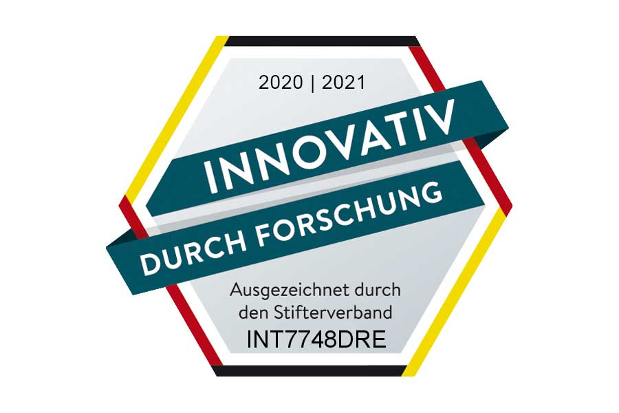 Siegel für Innovation durch Forschung vom Stifterverband für Deutsche Wissenschaft e.V.